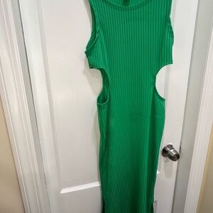 Love Vibrant Green Backless Dress